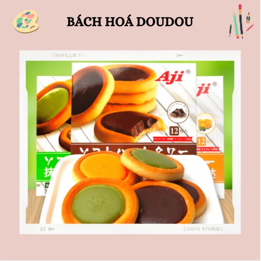 BÁNH AJI NỔI TIẾNG CỦA NHẬT BẢN 3 VỊ MATCHA (TRÀ XANH)/SÔ CÔ LA/PHÔ MAI 118G