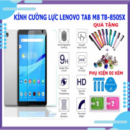 Kính cường lực Lenovo Tab M8 TB-8505X | Độ cứng 9H, dày 0.3 mm | Có quà tặng kèm