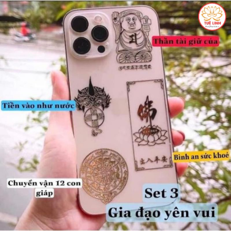 Combo 4 miếng dán Linh Phù Tài Lộc May Mắn (Chuyên Sỉ 2x)