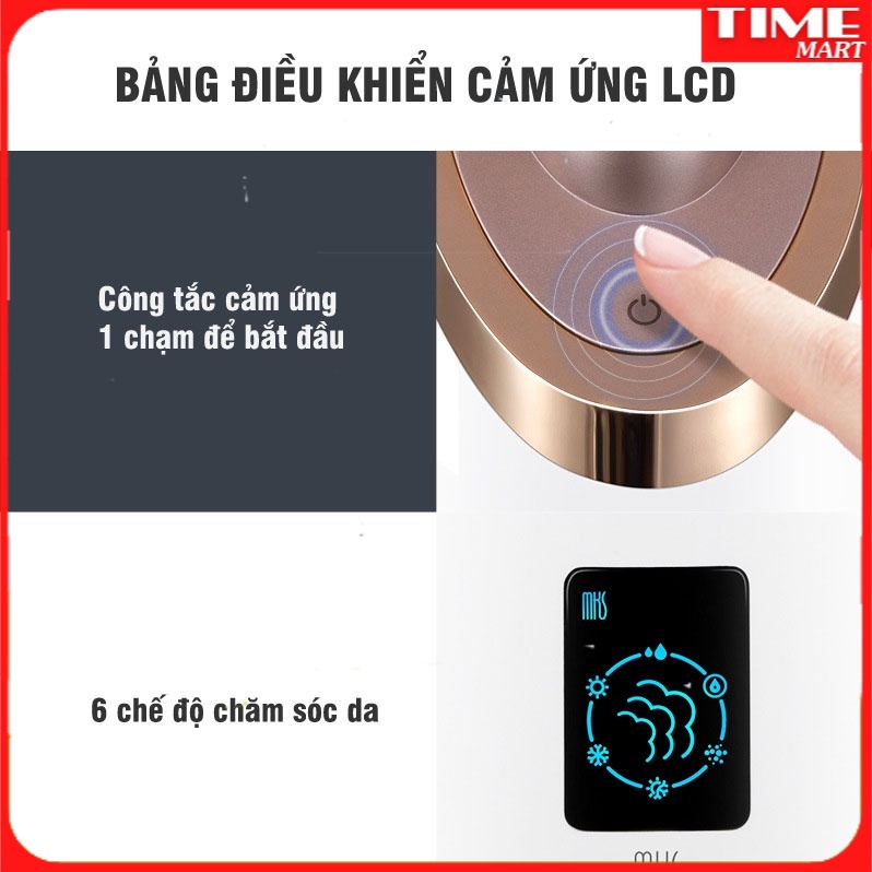 Máy Xông Hơi Mặt, Xông Hơi Thảo Dược Nóng Lạnh Loại Bỏ Bụi Bẩn 6 Cấp Độ Xông Nano Ino  [TIME_MART siêu thị tiện ích]