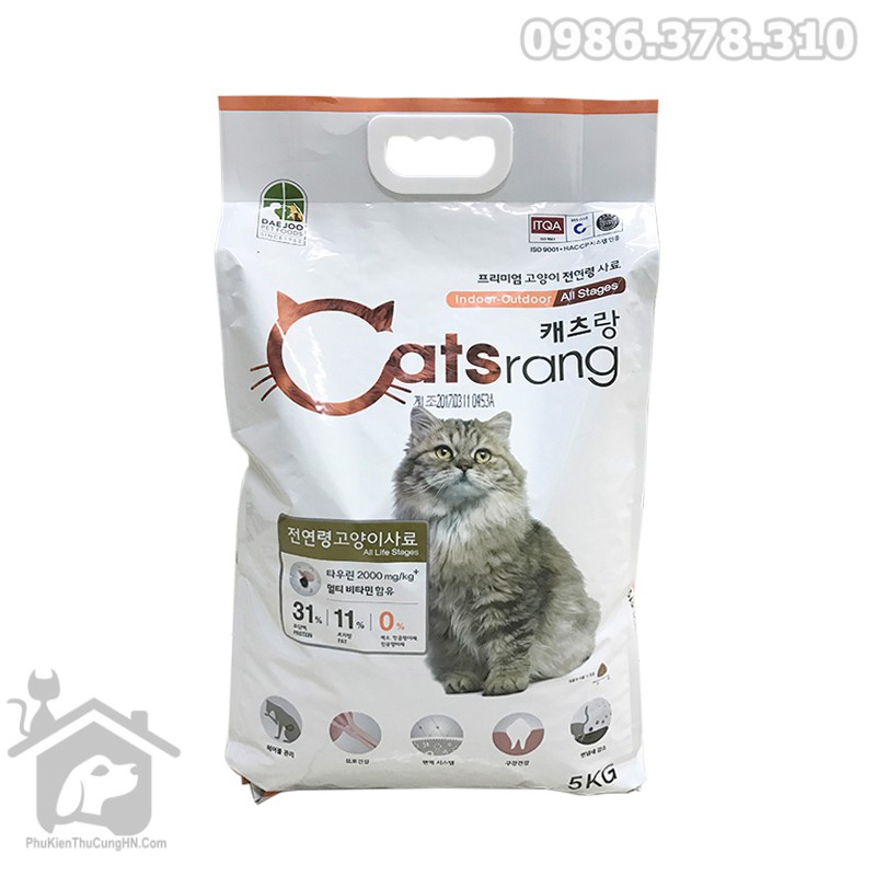 Thức Ăn Mèo Catsrang túi zip 1kg - Nhập Khẩu Từ Hàn Quốc