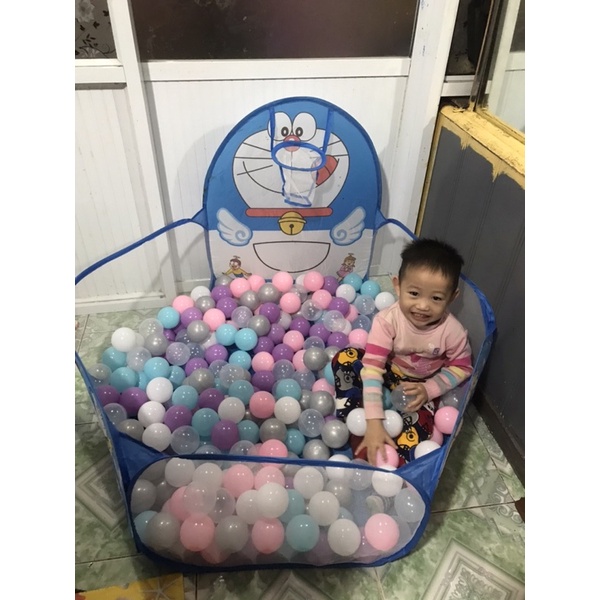 100 Quả Bóng Nhựa HoLa 5,5cm - 7,5cm Thả Bể Bơi Lều Bóng Nhà Banh Cho Bé là