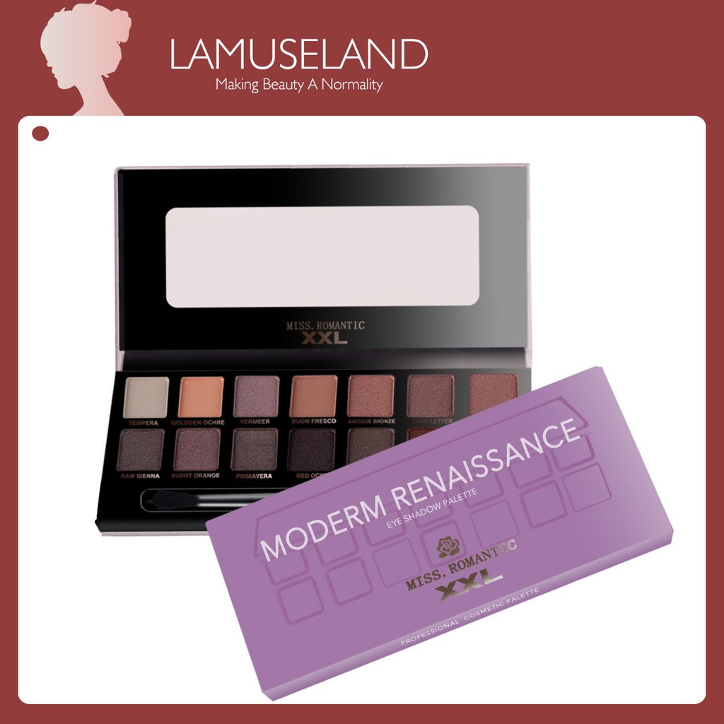 Bảng phấn mắt LAMUSELAND 14 màu kèm gương và cọ tiện dụng J0002 140g | BigBuy360 - bigbuy360.vn