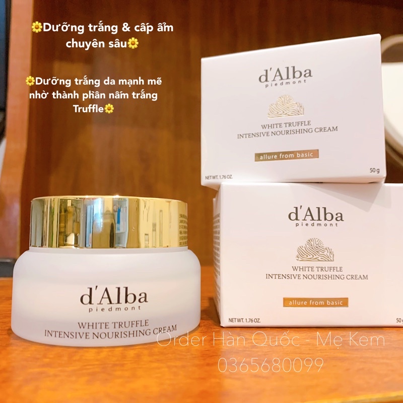 Kem dưỡng trắng D'Alba White Truffle Intensive Nourising Cream