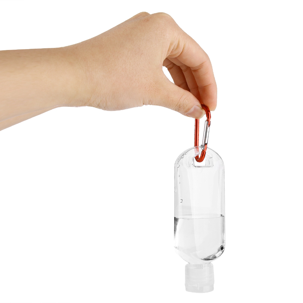 Chai Rỗng Trong Suốt 30ml / 50ml Dùng Đựng Nước Rửa Tay Có Móc Khóa Tiện Dụng