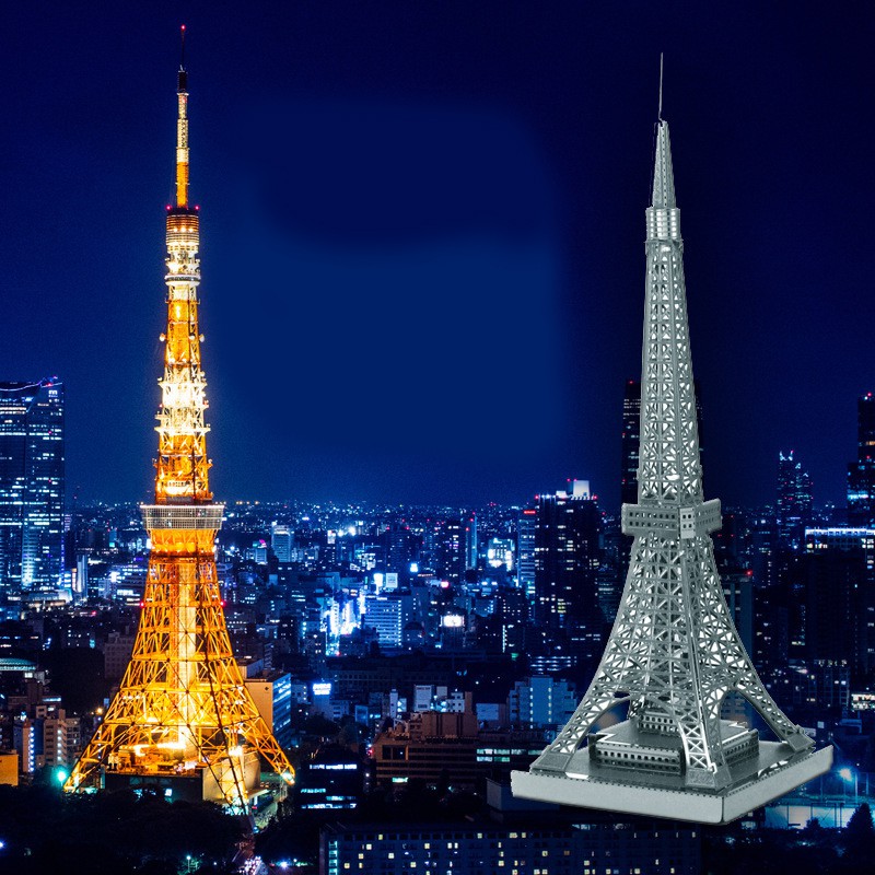Mô Hình Đồ Chơi Lắp Ráp Thép 3D Tháp Truyền Hình Tokyo [Chưa lắp]