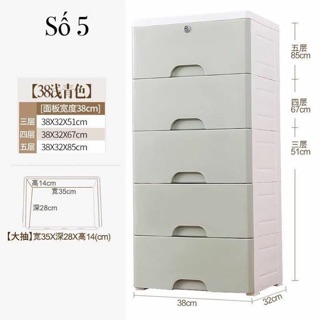 Tủ nhựa 5 tầng khoá