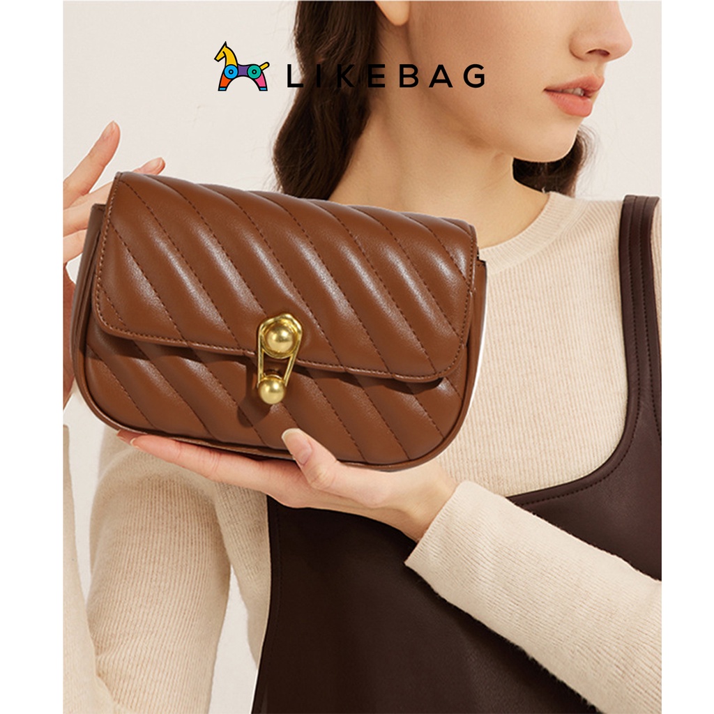 Túi đeo chéo nữ thời trang LIKEBAG dây xích độc đáo có chốt điều chỉnh 221XK6978 - LIBAGI
