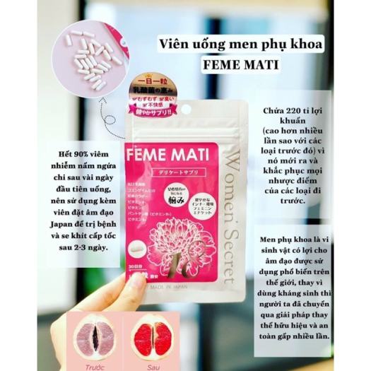 VIÊN MEN PHỤ KHOA FEME MATI 30 VIÊN NHẬT BẢN