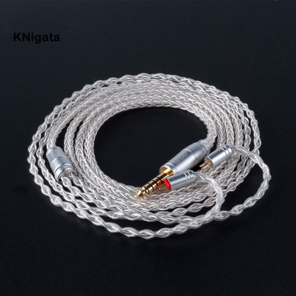 ♉KN KBEAR 2.5/3.5mm 2Pin/MMCX/Bending Silver Plated 8 Core Earphones Balance Cable