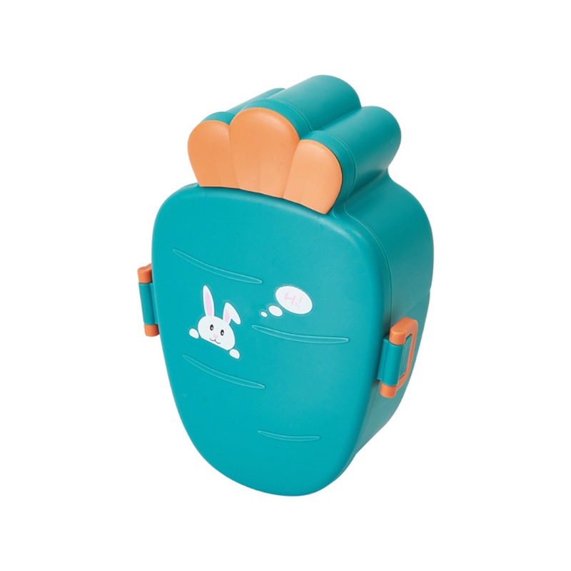 Hộp Đựng Cơm Trưa Thiết Kế Nhỏ Gọn Màu Trơn Dễ Thương Kèm Chốt Tiện Dụng Cho Học Sinh