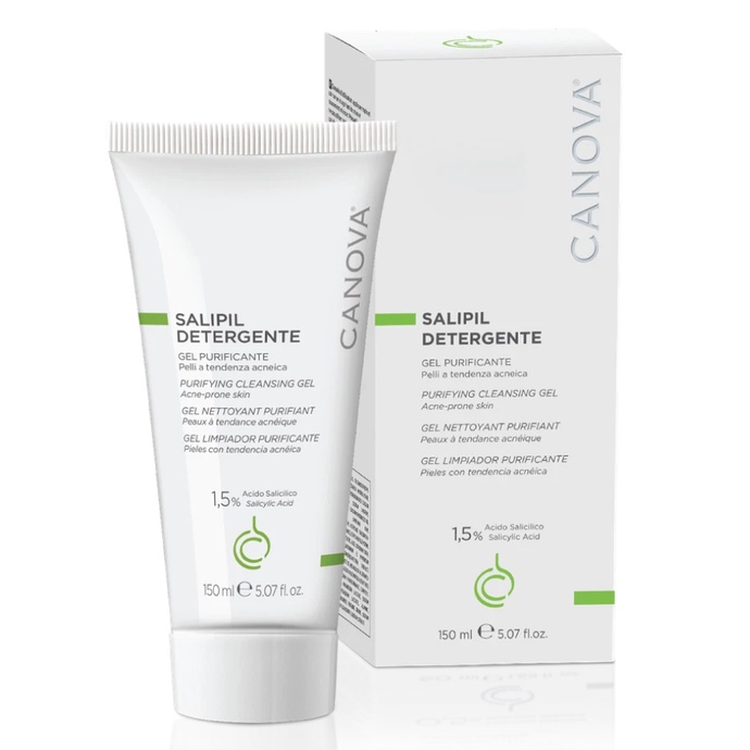 Sữa rửa mặt cho da dầu mụn CANOVA SALIPIL DETERGENTE - PURIFYING CLEANSING GEL
