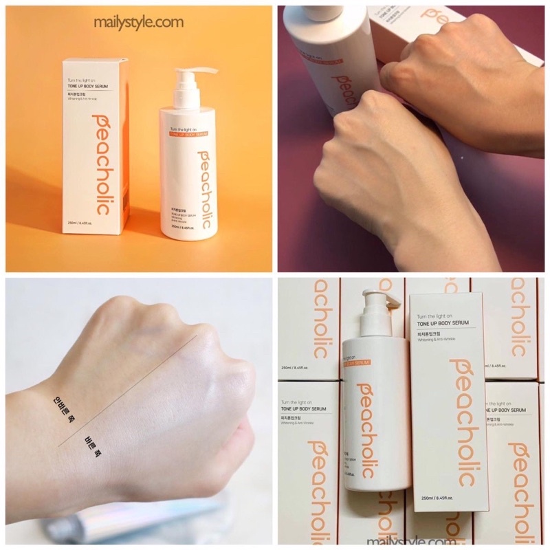 Kem nâng tone dưỡng trắg body peacholic - Hàng chính hãng