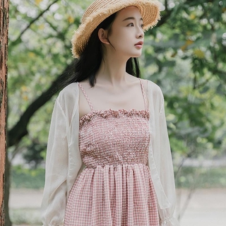 Áo Sơ Mi Chiffon Áo Khoác Ngoài Nữ Siêu Mỏng Thời Trang Phong Cách Hàn Quốc
