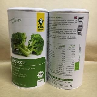 BỘT BÔNG CẢI XANH (SÚP LƠ XANH) HỮU CƠ RAAB (230g)