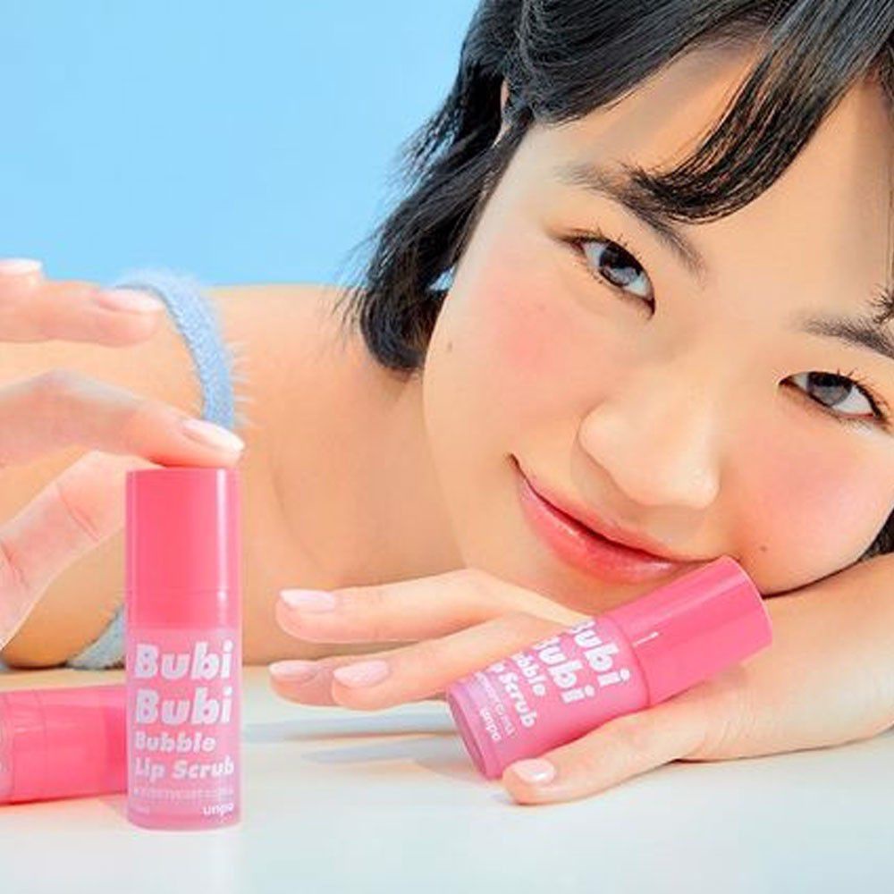 Tẩy da chết môi Bubi Bubi Lip Unpa Cosmetics Hàn Quốc 12ml Tẩy tế bào chết môi sủi bọt