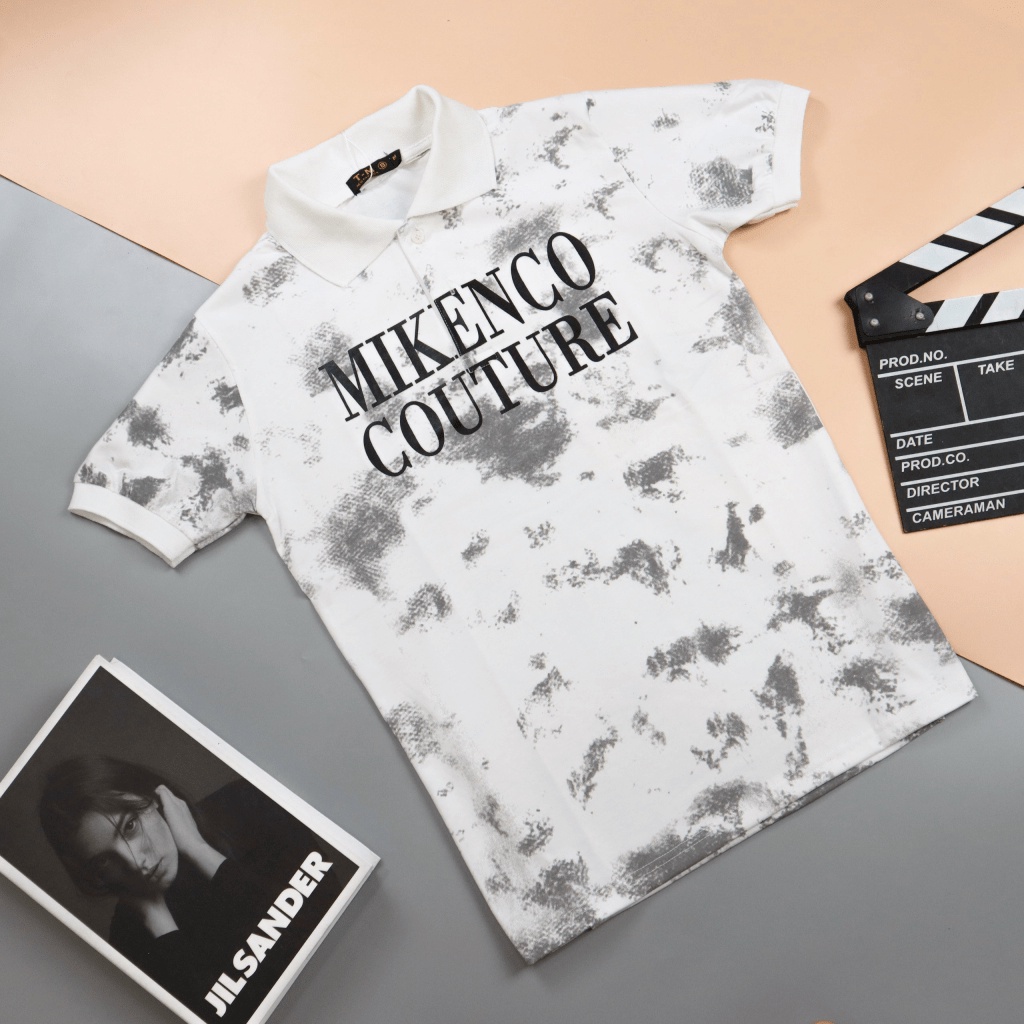 ÁO THUN NAM CÓ CỔ LOANG MÀU HỌA TIẾT THỜI TRANG PHONG CÁCH ĐẸP TINH TẾ