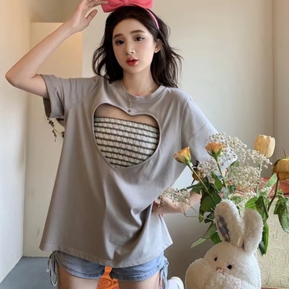 Love long sleeve T - áo rỗng tuýp tất cả - phù hợp hai - bộ mảnh