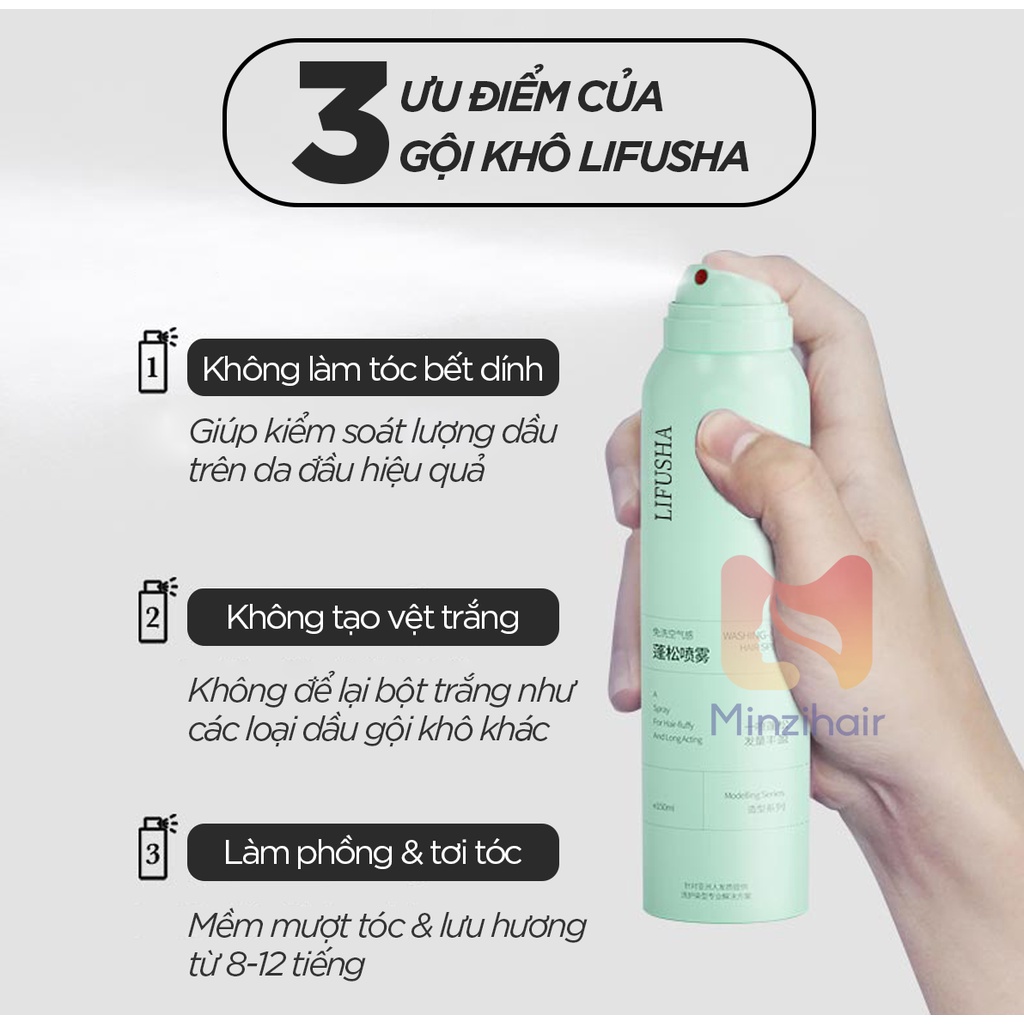 Dầu Gội Khô Lifusha Nội Địa Trung - Siêu Phẩm Gội Khô Hot Nhất Trên Tiktok - Minzihair, Minzihair HCM