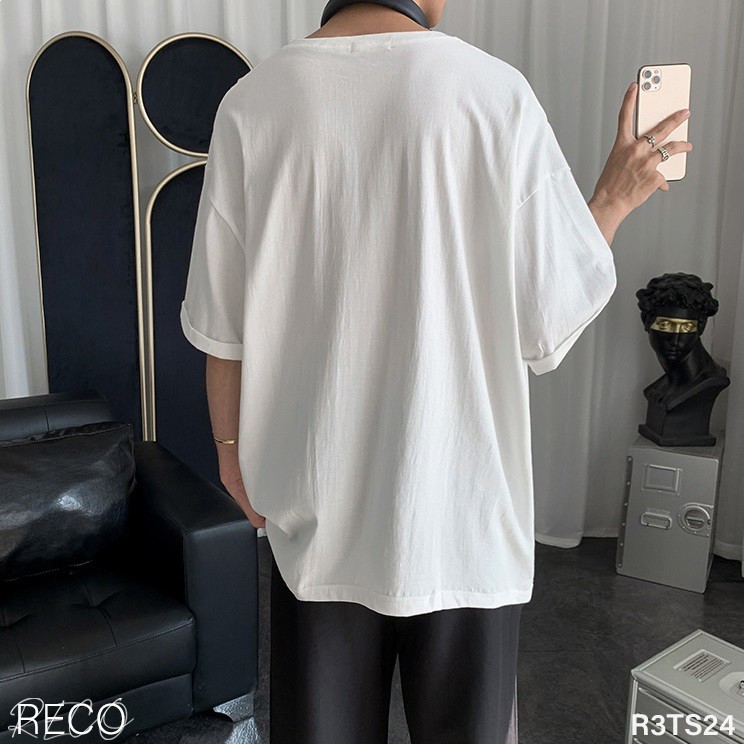 Áo thun, phông nam nữ Hàn Quốc cao cấp dáng rộng tay lỡ T-Shirt Loose R3TS24 Unisex