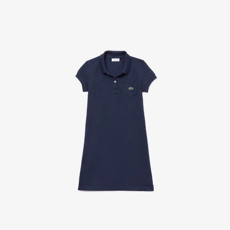 Váy polo thêu hình cá sấu dáng suông