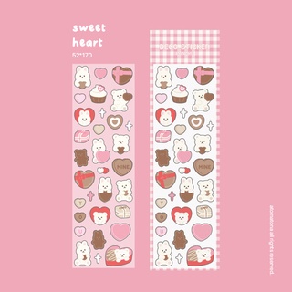 Sticker valentine 2022 trái tim socola ngọt ngào