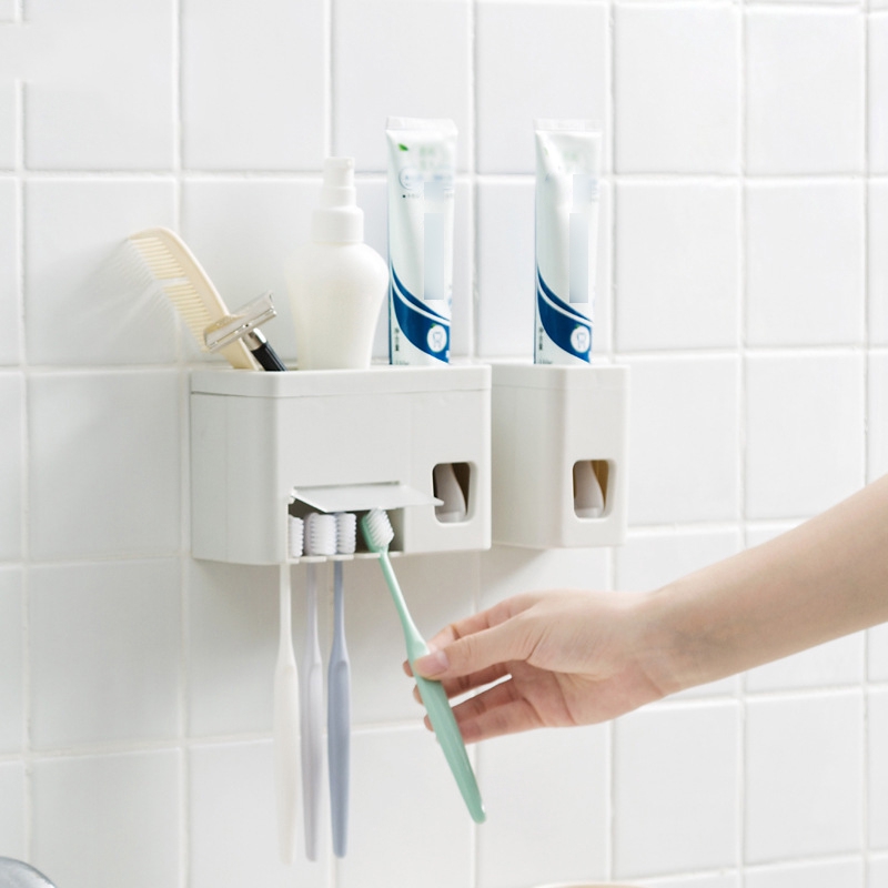 Giá Đỡ Bàn Chải Đánh Răng Tự Động Gắn Tường Thiết Kế Đơn Giản Tiện Dụng Cho Phòng Tắm