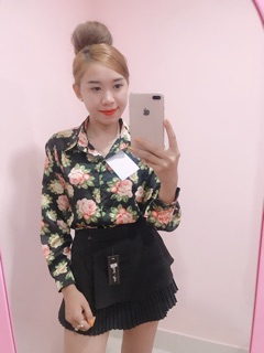 Áo phi lụa hoạ tiết 130k