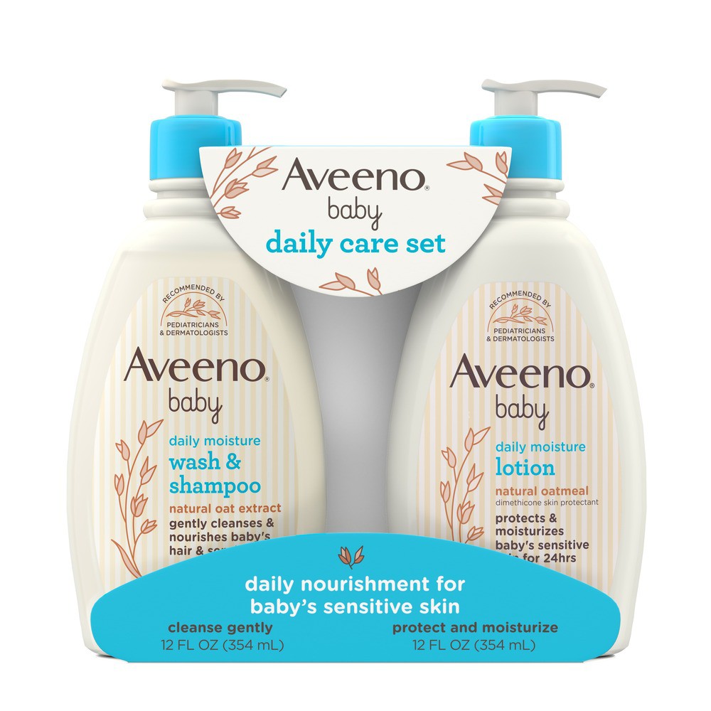 Sữa tắm và dưỡng ẩm Aveeno Baby Daily Care Set 354ml