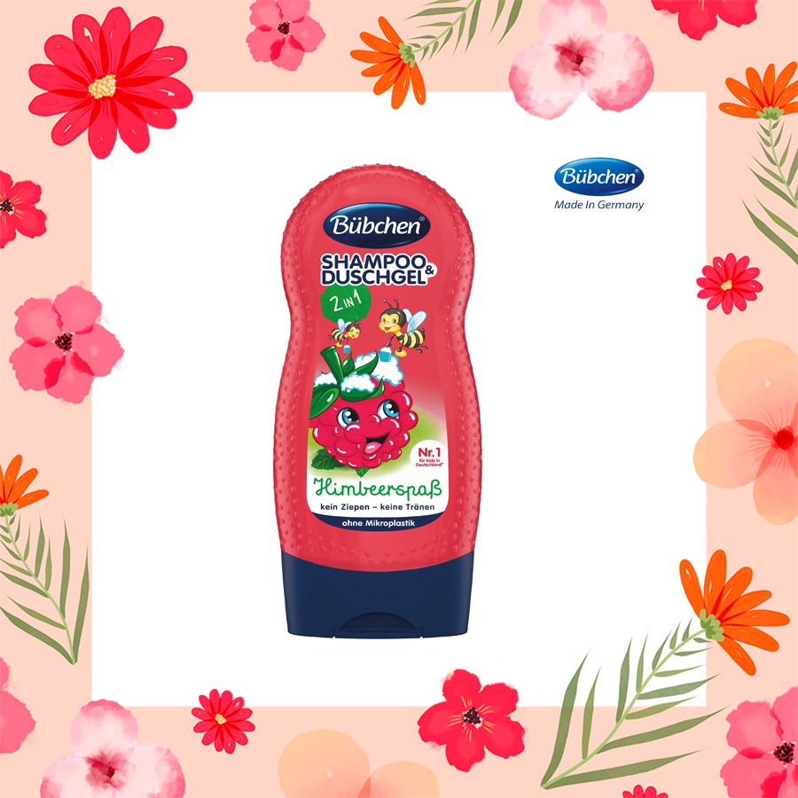 Sữa tắm và gội Bubchen Dâu Đất Himbeerspab 230ml