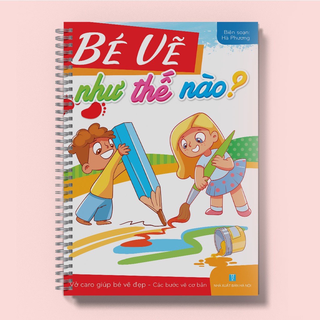 Sổ caro giúp bé tập vẽ - Các bước vẽ cơ bản - Song ngữ Việt Anh
