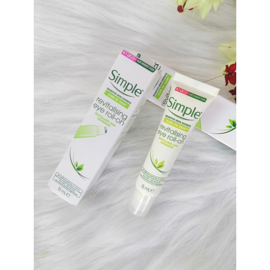 [ Mẫu mới chính hãng ] Lăn dưỡng mắt trị bọng mắt quầng thâm Simple Kind To Eyes Revitalising Eye Roll- On | BigBuy360 - bigbuy360.vn