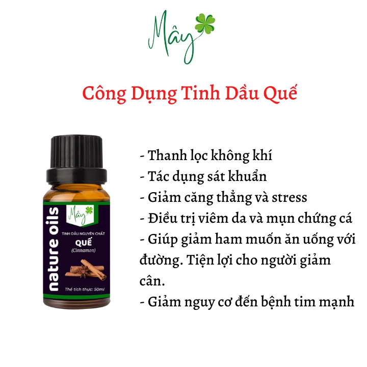 Lọ tinh dầu nguyên chất hương quế 10ml - 50ml tinh dầu thiên nhiên thơm phòng massage đuổi muỗi - DIFFUSER LUX