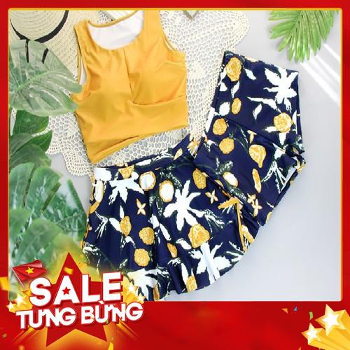 Bộ đồ bơi bikini hai mảnh 3 chi tiết đi tắm biển nữ - Dễ thương - Hàng nhập khẩu