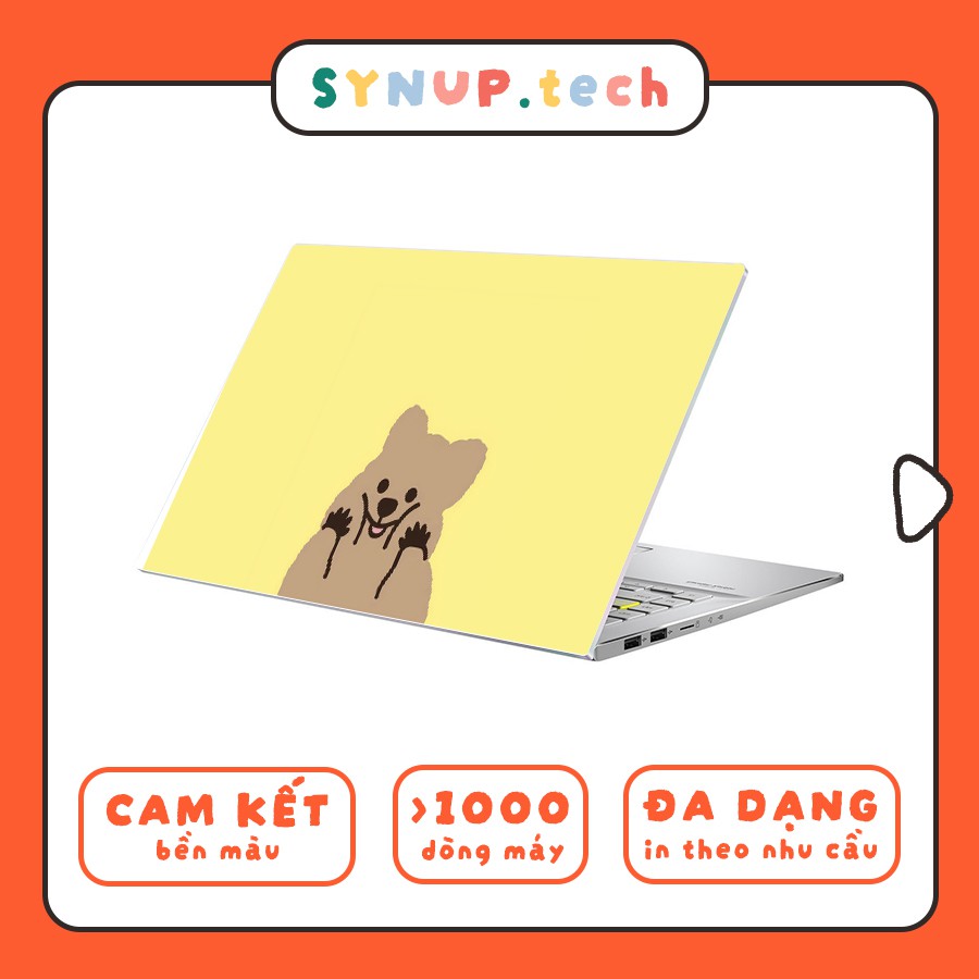 Skin Laptop Sóc Nâu Mới, Dán Decal Skin Laptop Cute, Dán Laptop Xinh, Skin Laptop Đẹp Dell Asus Cho Nữ, Mọi Dòng Máy
