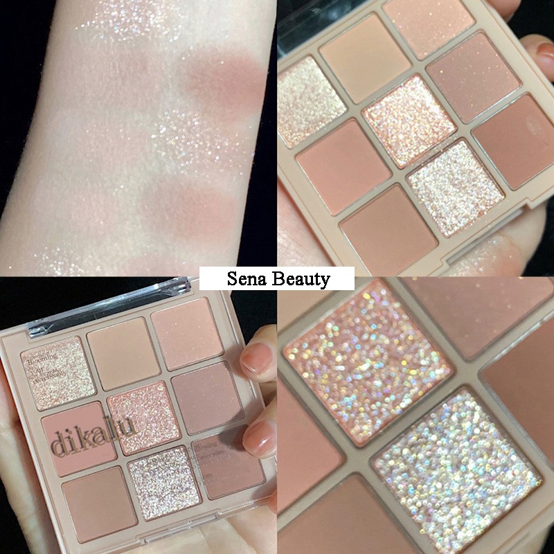 Bảng phấn mắt nhũ lì 9 ô Dikalu Blooming Your Own Beauty Senabeauty