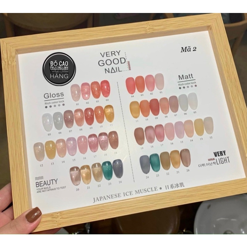 Set sơn thạch 24 màu verygood nail , Freeship - Tặng Bảng Màu Công ty