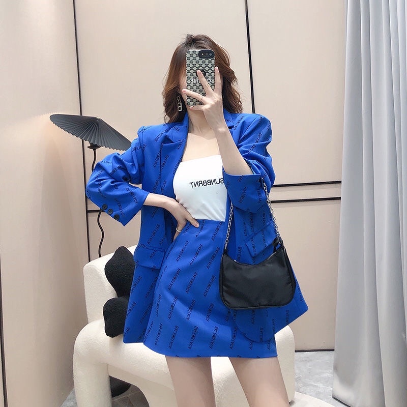 Set đồ Áo Blazer + chân váy nữ phong cách hàn quốc mẫu mới mã TT02