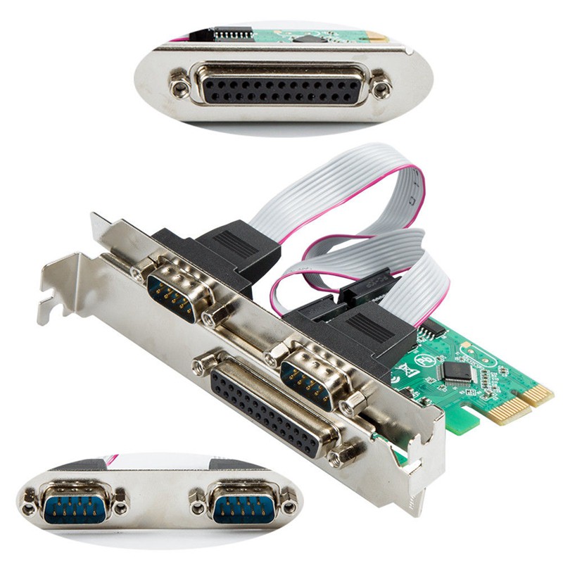 Bộ Chuyển Đổi 2 Cổng Rs-232 Serial Port + 1 Db25 Pci-E Pci