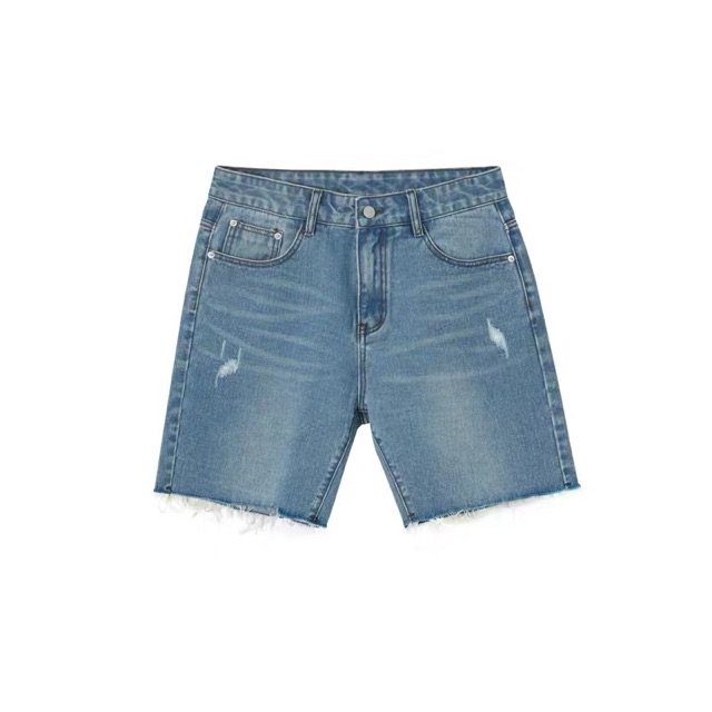 quần short jeans rách nhẹ 2 màu [ kèm ảnh thật ]