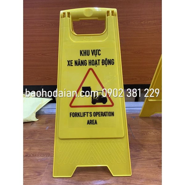 Biển báo khu vực Cấm người đi bộ chữ A gấp gọn