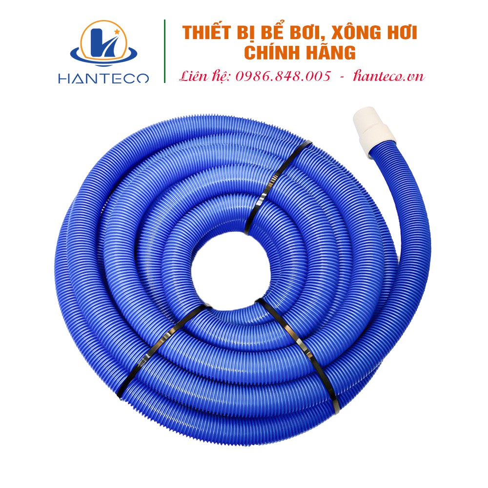 Ống mềm hút đáy bể bơi, hồ bơi 30m màu xanh dương