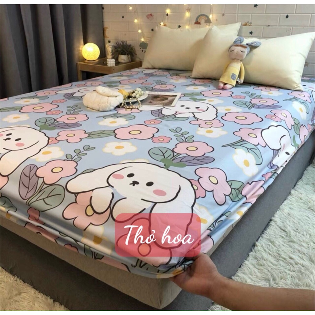 Bộ Ga Gối Cotton Poly Nhập Khẩu,Đủ kích thước,có chọn mẫu-mẫu doremon đàn