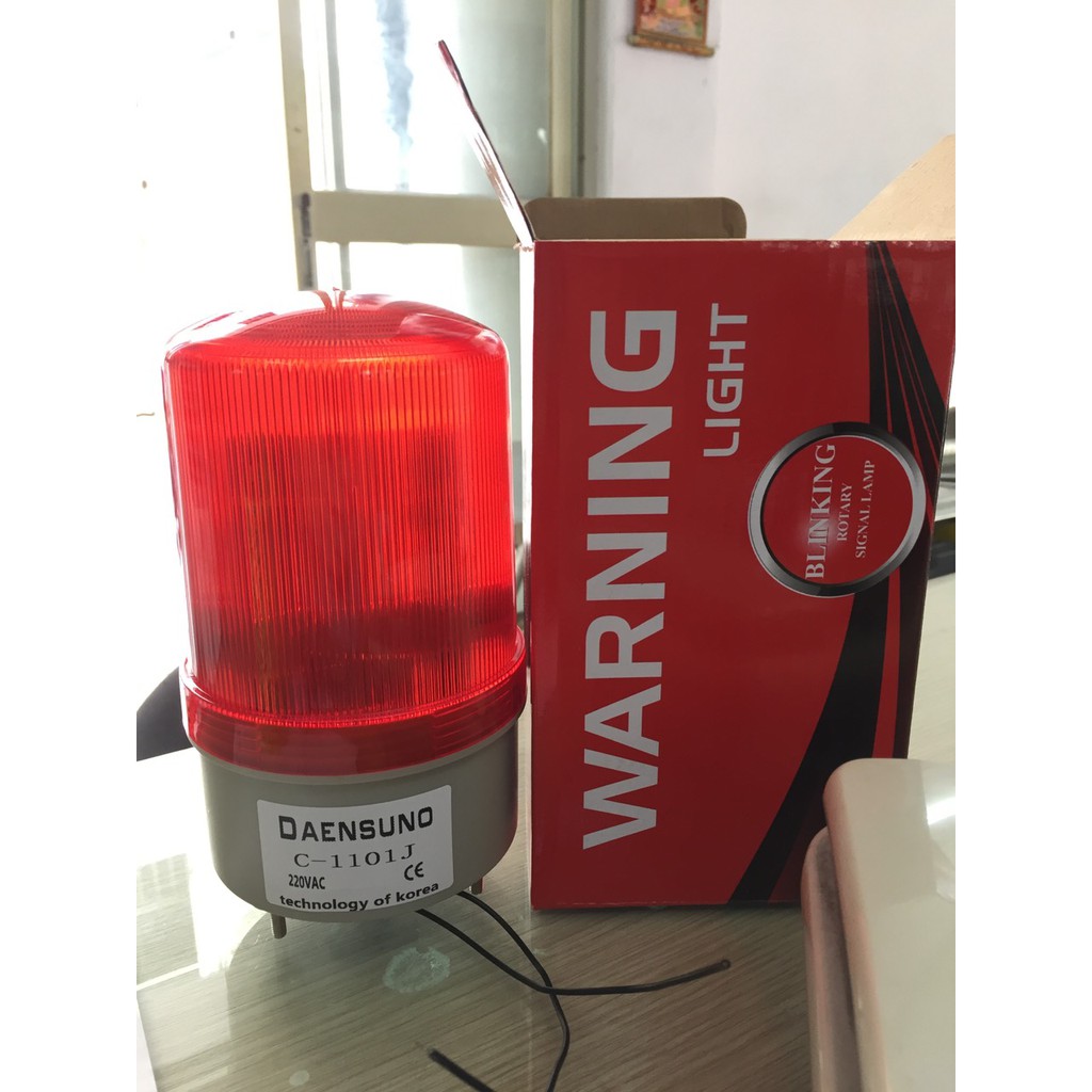 Đèn quay cảnh báo led lte-1101L- 220vol không còi màu đỏ led trụ giá rẻ bất ngờ.