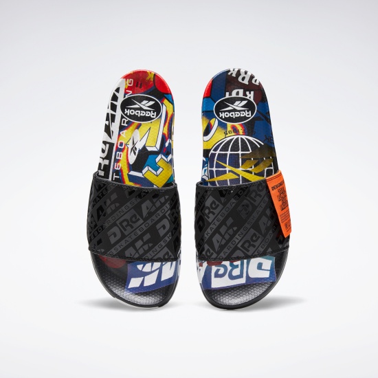Dép Adidas quay ngang ReeBok BE Black Eye Patch Black Men - G55625 - Hàng chính hãng