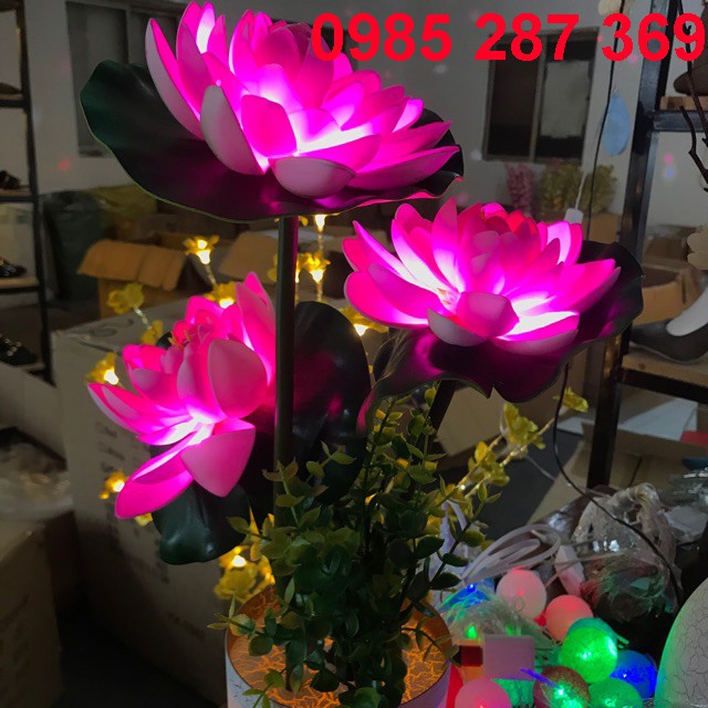 Đèn LED Hình Hoa Sen. Đèn Trang Trí Ngày Tết