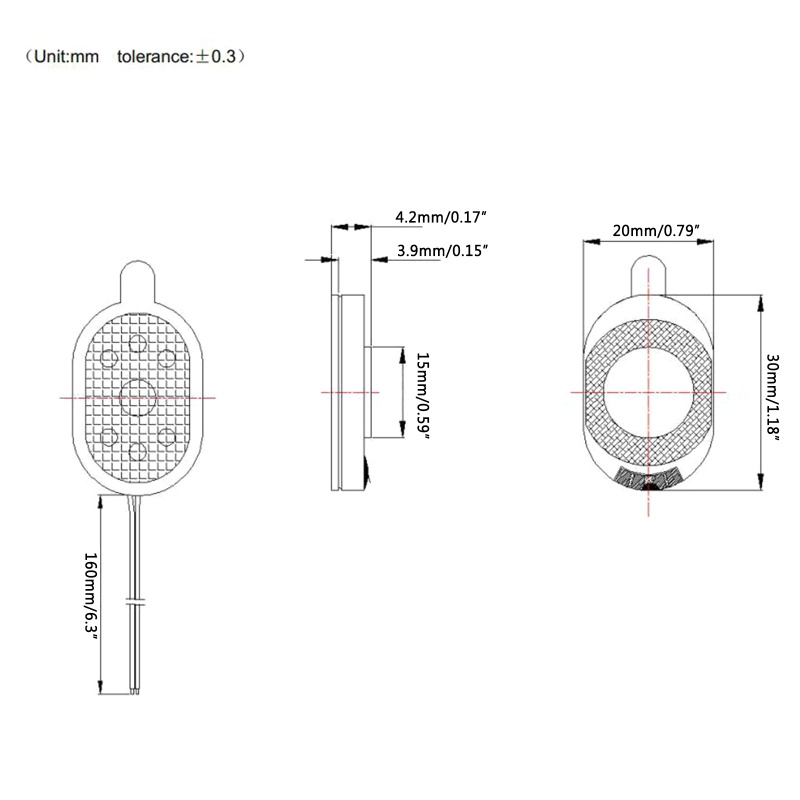 【3C】Khuếp Sửa Loa 2030 8 ohm 1W 1W8R Hình Oval DIY
