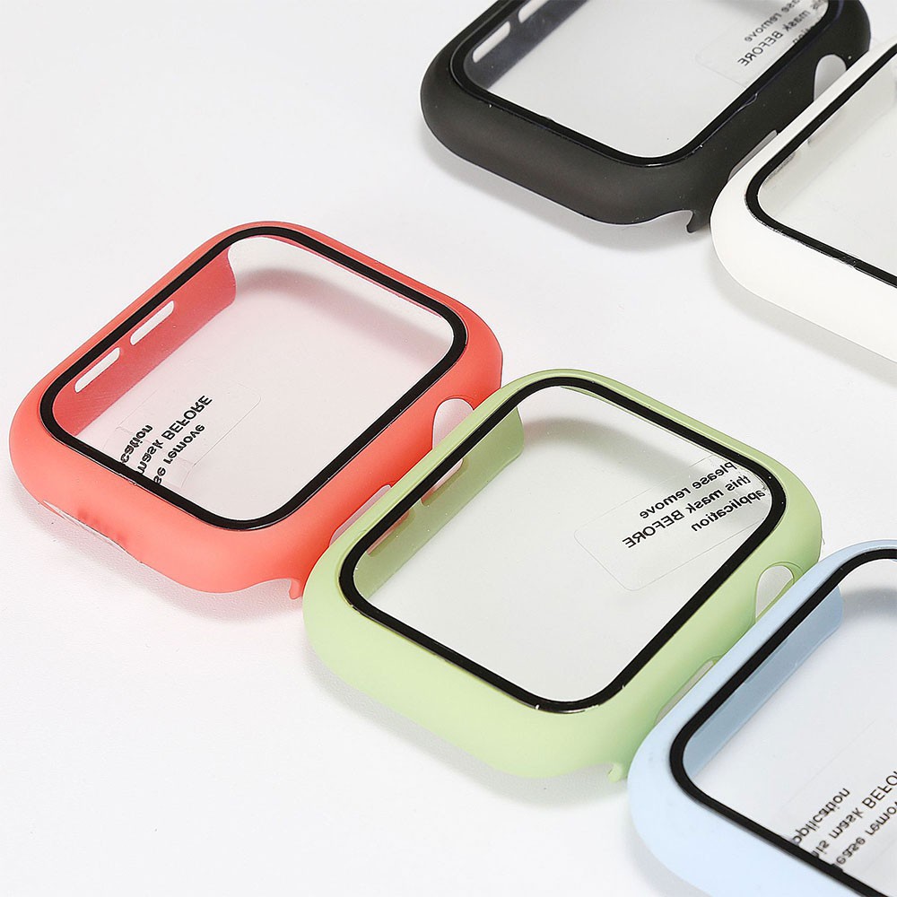 Case Apple Watch NHỰA Kèm Kính Cường Lực Dành Cho Series 1/ 2/ 3/ 4/ 5 Và Size 38mm 40mm 42mm 44mm