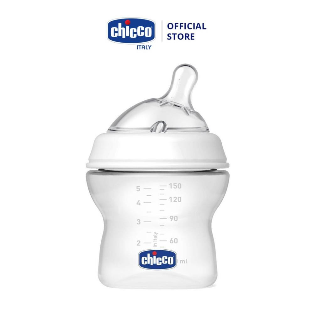 Bình sữa núm nghiêng Pisa Natural Feeling 0M+ Chicco 150ml