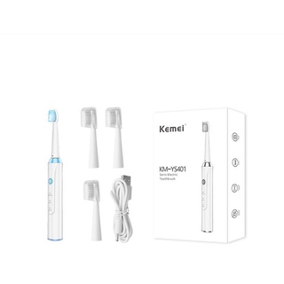 Bàn chải đánh răng điện kemei km -ys401 tặng kèm 3 đầu chải